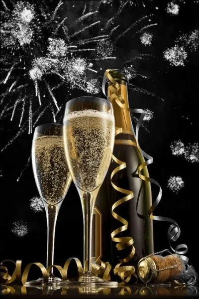 Trouvez les quatre mots indissociables de la fête du jour de l'an :