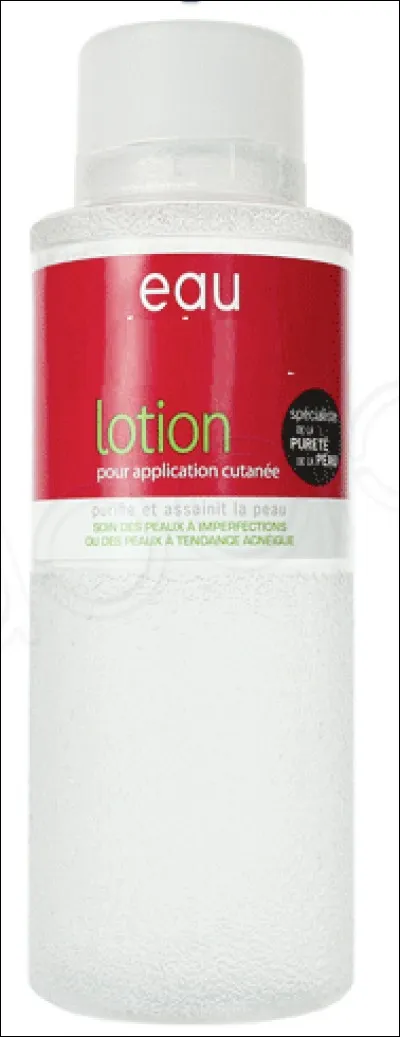 Quel est le nom de cette lotion purifiante utilis&eacute;e contre l'acn&eacute;, les points noirs et les boutons ?