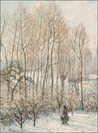 Qui a réalisé le tableau "Matinée ensoleillée sur la neige" ?