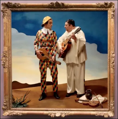 Sur ce tableau revisité, "Arlequin et Pierrot", les deux compères s'écharpent à propos du fauvisme. Retrouvez l'origine de ce dernier terme ainsi que le nom du peintre !