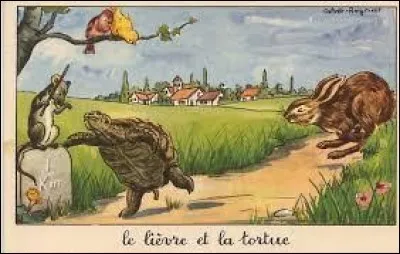 Quel animal est le plus lent dans la fable de la Fontaine mais qui finit malgré tout par remporter la course ?