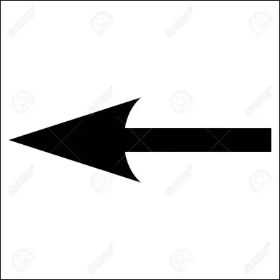 Vers quel côté est pointée cette flèche ?