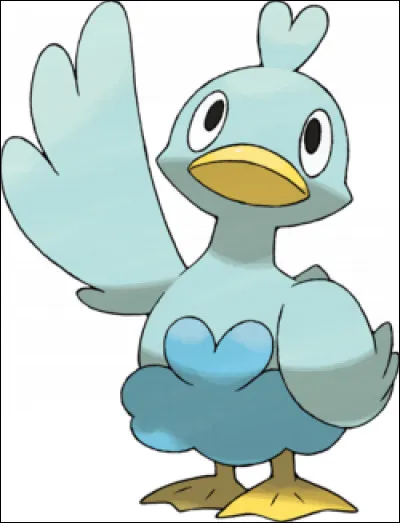 Quel est le nom de ce Pokémon qui ressemble à un petit canard bleu ?
