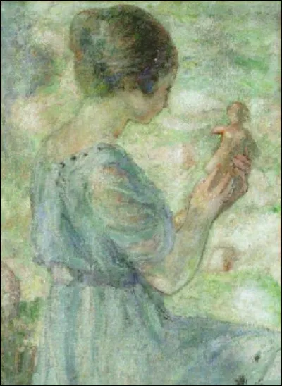 Qui a représenté cette "Jeune fille à la poupée antique" ?