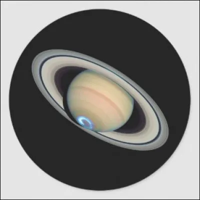 Quel est le nom de cette planète ronde qui est entourée d'un système d'anneaux ronds ?