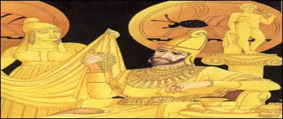 Midas se lava les mains dans le fleuve Pactole pour échapper à son sort, obtenu après avoir émis un souhait tant il était passionné par l'or et l'argent.
 Dionysos exécuta le vu : transformer en or tout ce que touchait le roi.