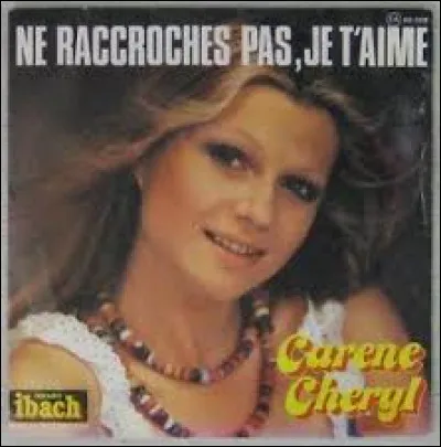 Une petite dernière pour Carene Cheryl !
Tout est sur la pochette :
