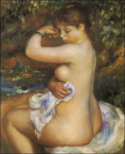 Qui a réalisé le tableau "Jeune femme s'essuyant après le bain" ?