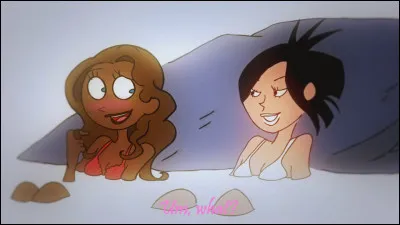 Comment se nomme la fille qui a les cheveux noirs ?