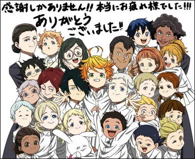 Ce manga qui fait tellement parler de lui vous le connaissez ? C'est ''The Promised Neverland'' ! Ces orphelins sont gardés par une femme qu'ils appellent "Maman", mais quel est son vrai nom ?