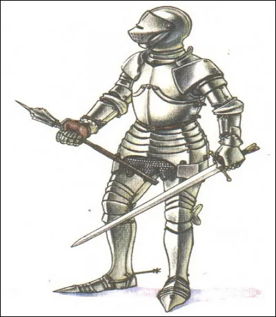 Le personnage revêtu de son armure a-t-il une cotte de mailles ?