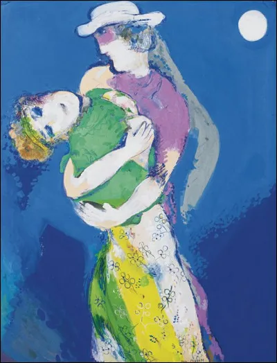 Quel est l'auteur de cette peinture "Amoureux au Clair de Lune", une oeuvre de 1926 ?