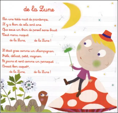 Quel est le nom de cette comptine pour enfants d'Adrien Pagès parue en1889 ?
