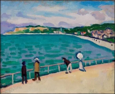 Qui a peint "Promenade sur la jetée à Sainte-Adresse" ?