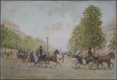 Qui a représenté "Promenade aux Champs Élysées - Paris" ?