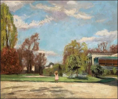 Qui est l'auteur de la toile "Promenade au parc" ?