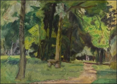 Qui est le peintre de "Promenade au bois dans un parc" ?