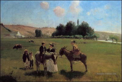 Qui a peint "Promenade à dos d'âne à la Roche-Guyon" ?