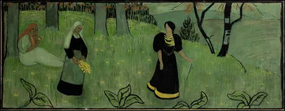 Qui a peint "Promenade du dimanche, robes noires" ?