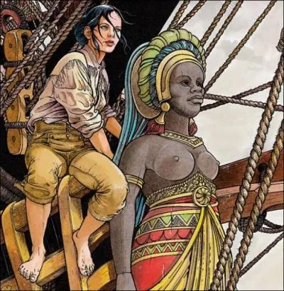 Quel est le nom du navire sur lequel voguent 'Les passagers du vent' ?