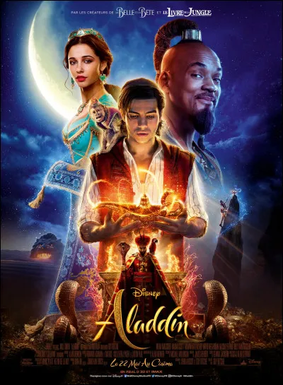 Dans le film de Disney "Aladdin" datant de 1992, de quelle couleur est le génie ?