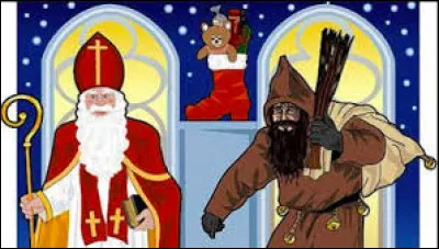Le 6 décembre, c'est la Saint-Nicolas. Qui est son compagnon chargé de punir les enfants pas sage ?