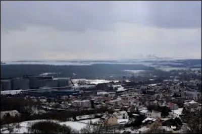 Voici une vue de Neuves-Maisons depuis la for&ecirc;t de Haye. Ville du Grand-Est, elle se situe dans le d&eacute;partement ...