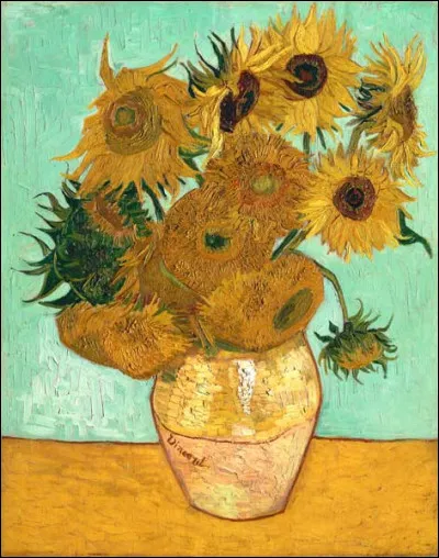 Qui a peint ce tableau de ''Tournesols", qui se trouve être dans une série de plusieurs versions, à la fin des années 1880 ?