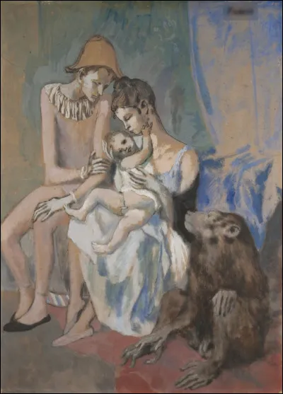 Qui a réalisé le tableau "Famille d'acrobates avec un singe" ?