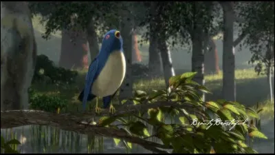 Que fait l'oiseau quand Fiona se met à chanter ?