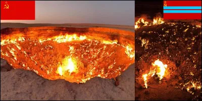 Est-ce bien l'entrée des enfers ? Je ne sais pas ! Mais, cet endroit est nommé « la porte de l'enfer », on le trouve ans l'ex-URSS, au Turkménistan ! Des scientifiques ratèrent leur coup et faillirent provoquer une catastrophe écologique majeure qu'ils réglèrent en « foutant » le feu !
Que se passa-t-il ?