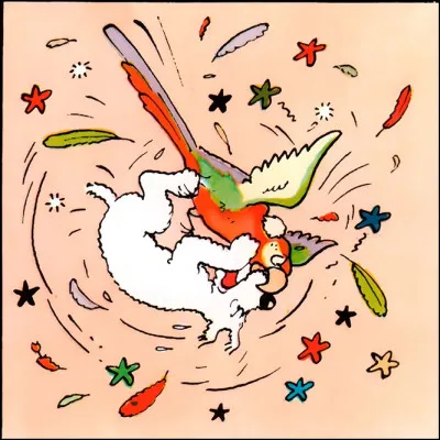 Sur quelle couverture n'apparaît aucune plume ?