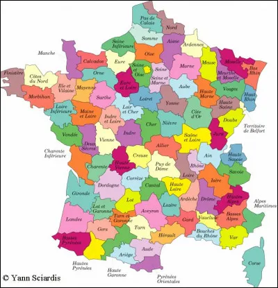 Quel est le nombre de départements en France ?