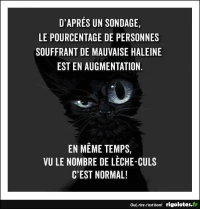 Trouvez une expression synonyme de : Avoir mauvaise haleine !