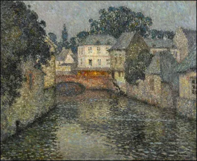 Qui a réalisé le tableau "Canal avec maison blanche, Harfleur" ?