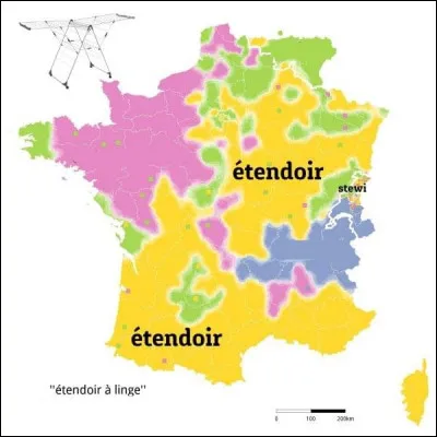 Autre objet du quotidien, le "séchoir à linge" (version sur pieds, pliable). Où dit-on un "tancarville" ?