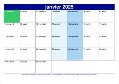 Question un peu plus mathématique : quel jour tombera le 5 juin 2025 ?