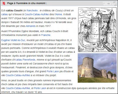 Internet : 
Wikipédia est également disponible dans diverses langues régionales. En quelle langue est cette introduction d'article (image) mis en avant ?