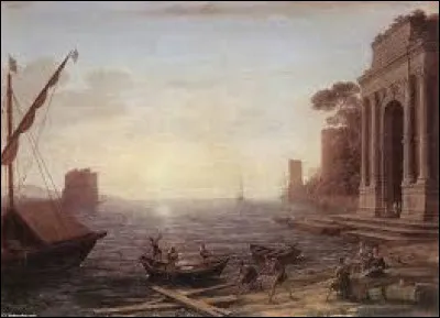 Qui a peint "Lever de soleil dans un port oriental" ?