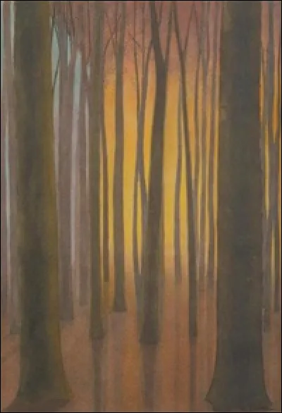 Qui a peint "Sous-bois au lever du soleil" ?