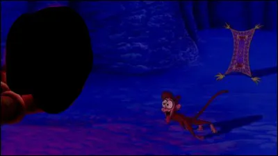 Une fois qu'Aladdin a trouvé la lampe magique, Abu a touché à un truc qu'il ne fallait strictement pas frôler ce qui provoqua une catastrophe ! Abu a touché ...