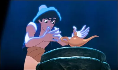 Que doit faire Aladdin pour faire sortir le génie de la lampe ?