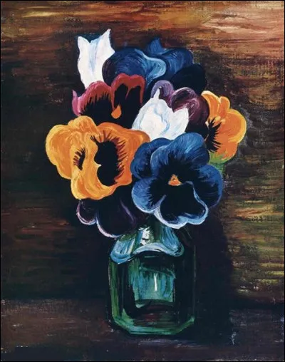 Qui a peint ce vase de pensées ?