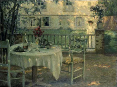 Qui a représenté "L'Après-midi, la table dans le jardin" ?