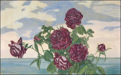 Qui a peint "Roses devant une marine" ?
