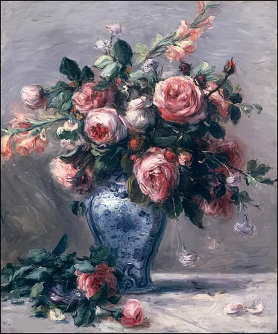 Qui a peint ce vase de roses ?
