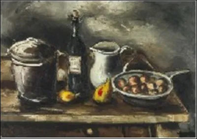 Qui a réalisé la toile "Nature morte aux poires et marrons" ?