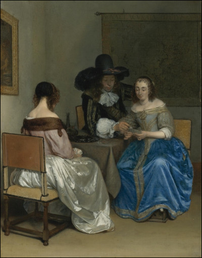 Quel peintre hollandais du XVIIe a réalisé le tableau "Les joueuses de cartes" ?