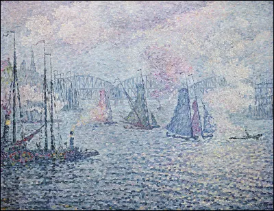 Quel peintre pointilliste est l'auteur du tableau "Le port de Rotterdam" ?