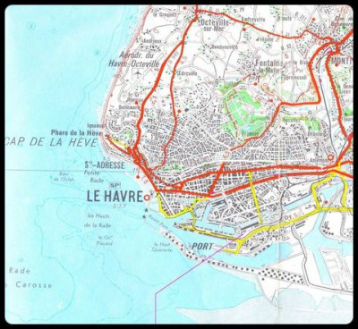 De quel éditeur provient cet extrait de la carte du Havre ?